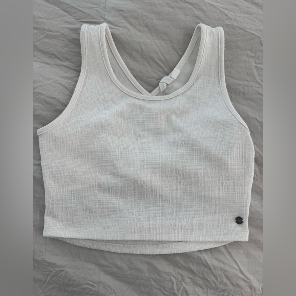 Roxy Cream Textured Tank Top